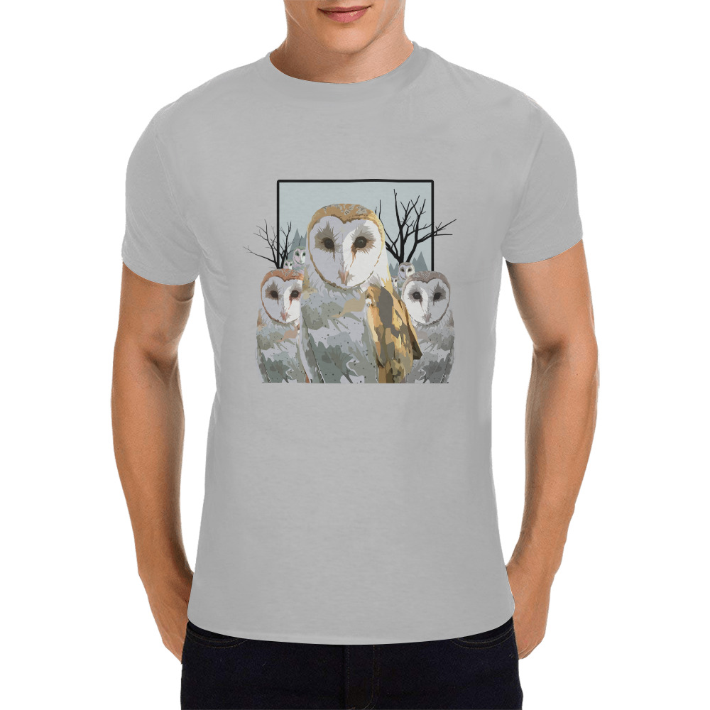 Barn Owl Pack Men's T-Shirt in USA Size (Front Printing Only)