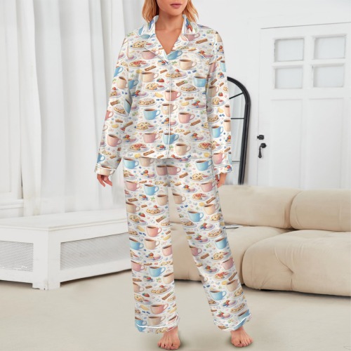 Coffee & Scones Two piece silky