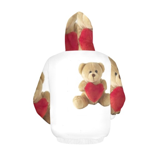 Teddy Bear All Over Print Hoodie for Men (USA Size) (Model H13)