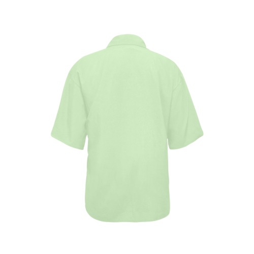 color tea green All Over Print Hawaiian Shirt for Women (Model T58)