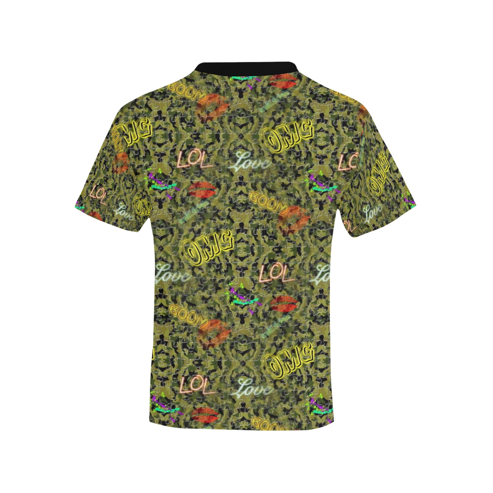 Camouflage Pop Art by Nico Bielow Kids' All Over Print T-shirt (Model T65)