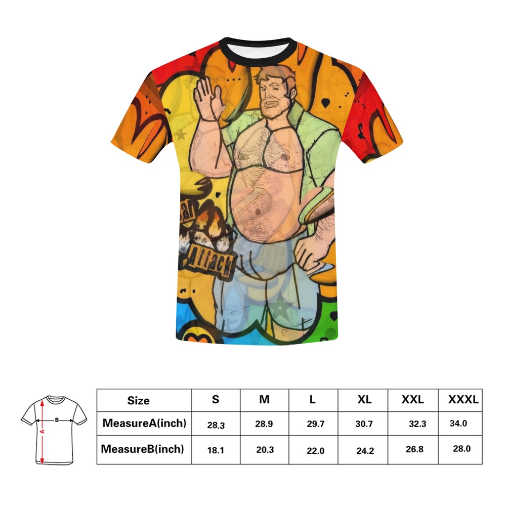 Bear Gay 2 by Nico Bielow All Over Print T-Shirt for Men (USA Size) (Model T40)