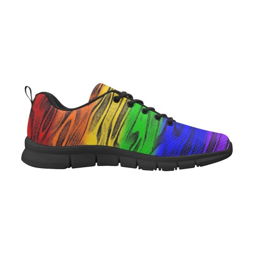 Rainbow Abstract Women's Breathable Running Shoes (Model 055)