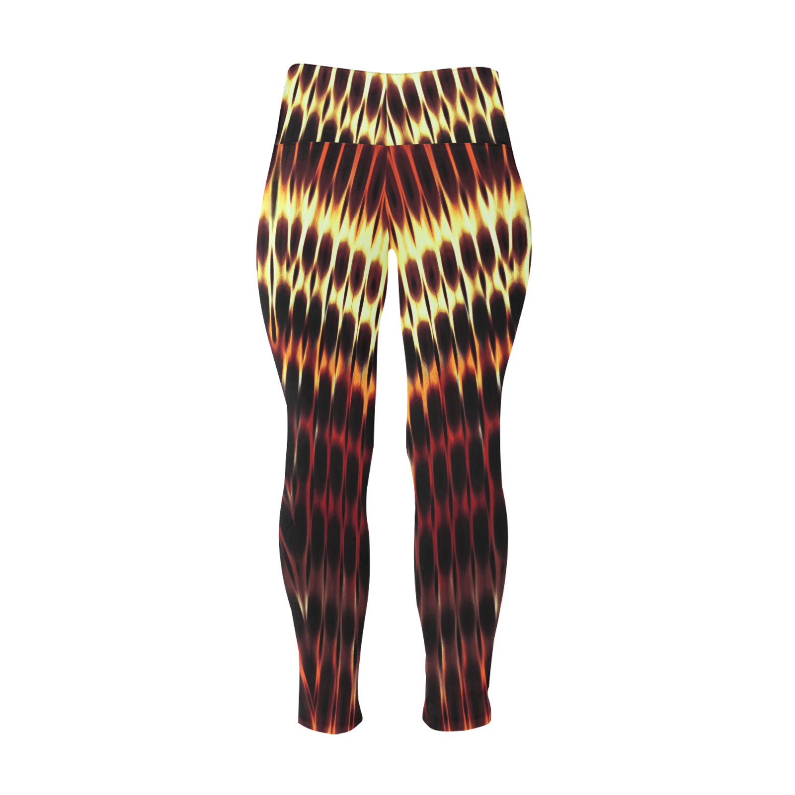 Modern Digital Hippie Tie-Dye Women's Extra Plus Size High Waist Leggings (Model L45)