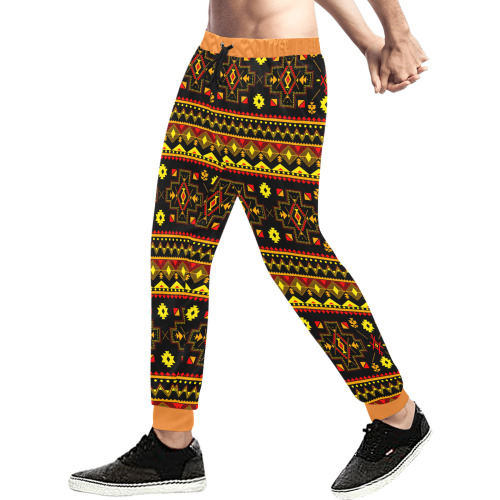 Aboriginal Ethnic Tribal Men's All Over Print Sweatpants (Model L11)