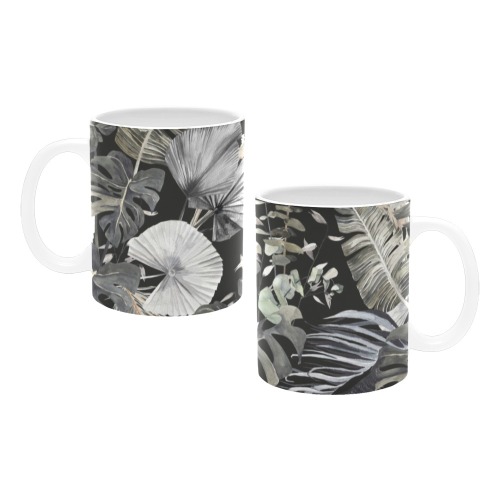 Watercolor dark jungle White Mug(11OZ)