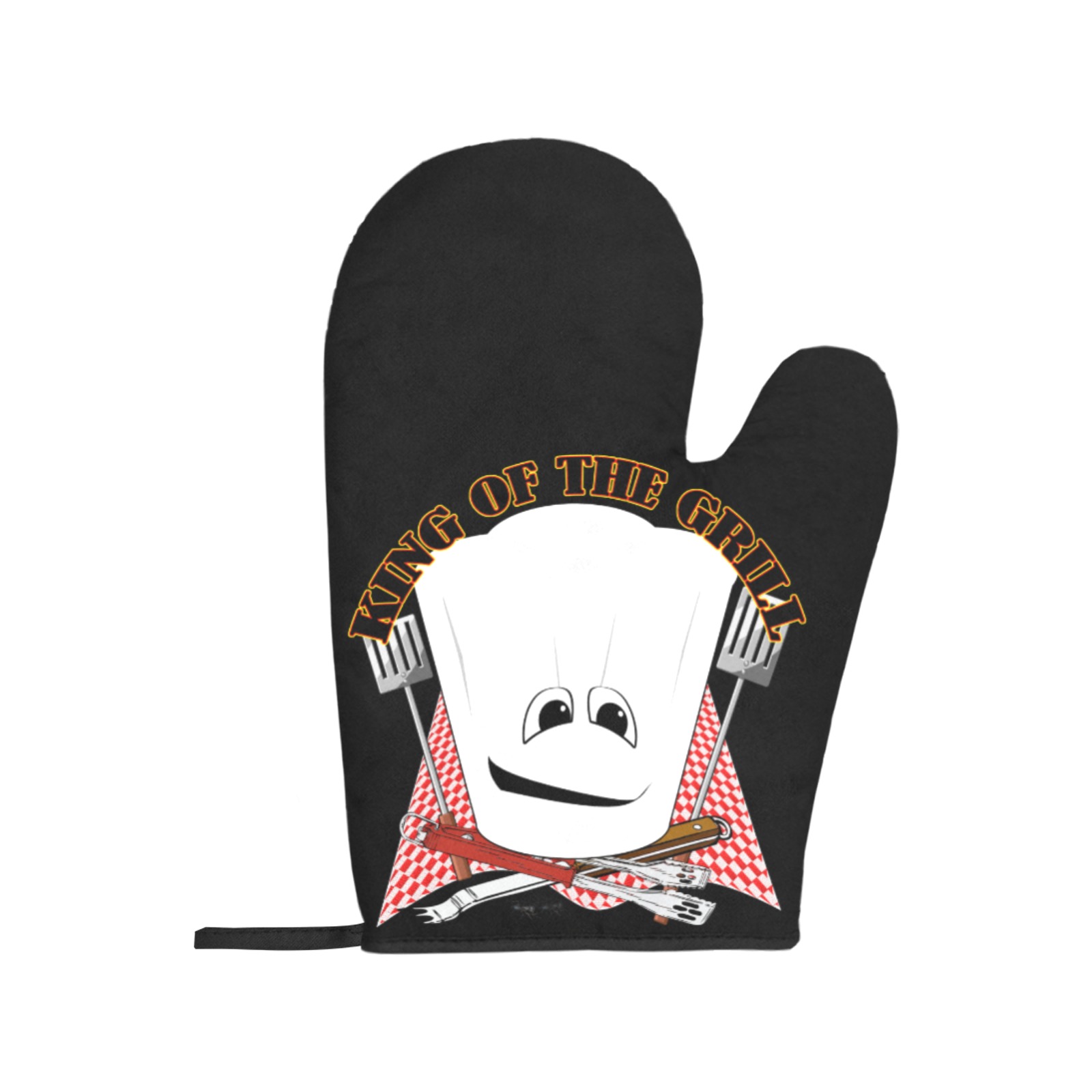 King of the Grill - Grill Master Black Oven Mitt & Pot Holder