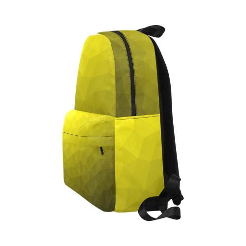 Yellow gradient geometric mesh pattern Unisex Classic Backpack (Model 1673)