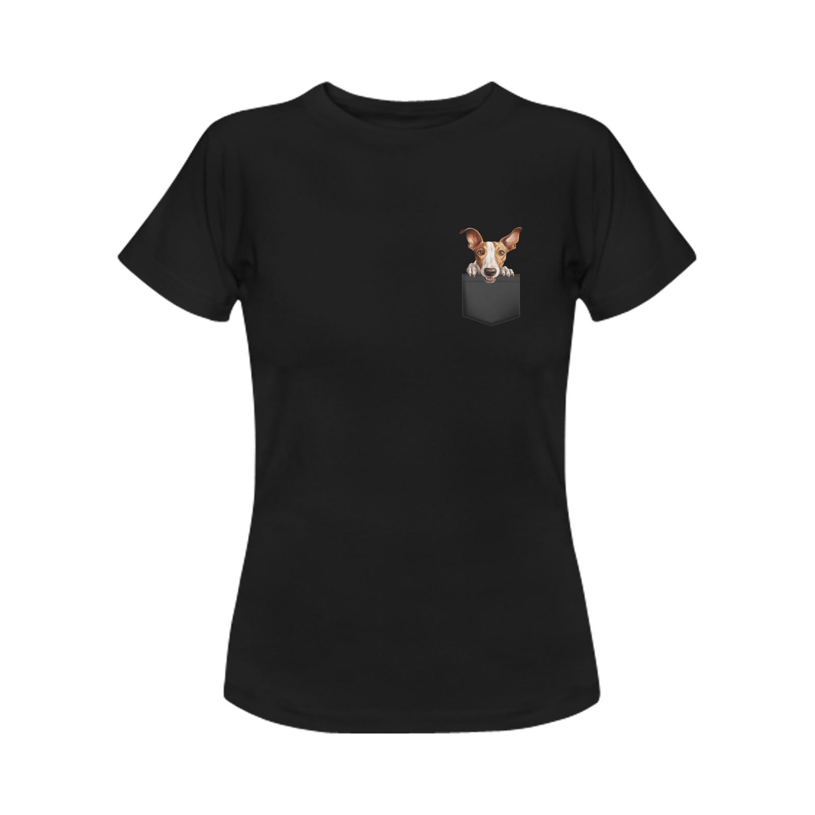Ibizan Hound Dog Vibes Only Women's T-Shirt in USA Size (Two Sides Printing)