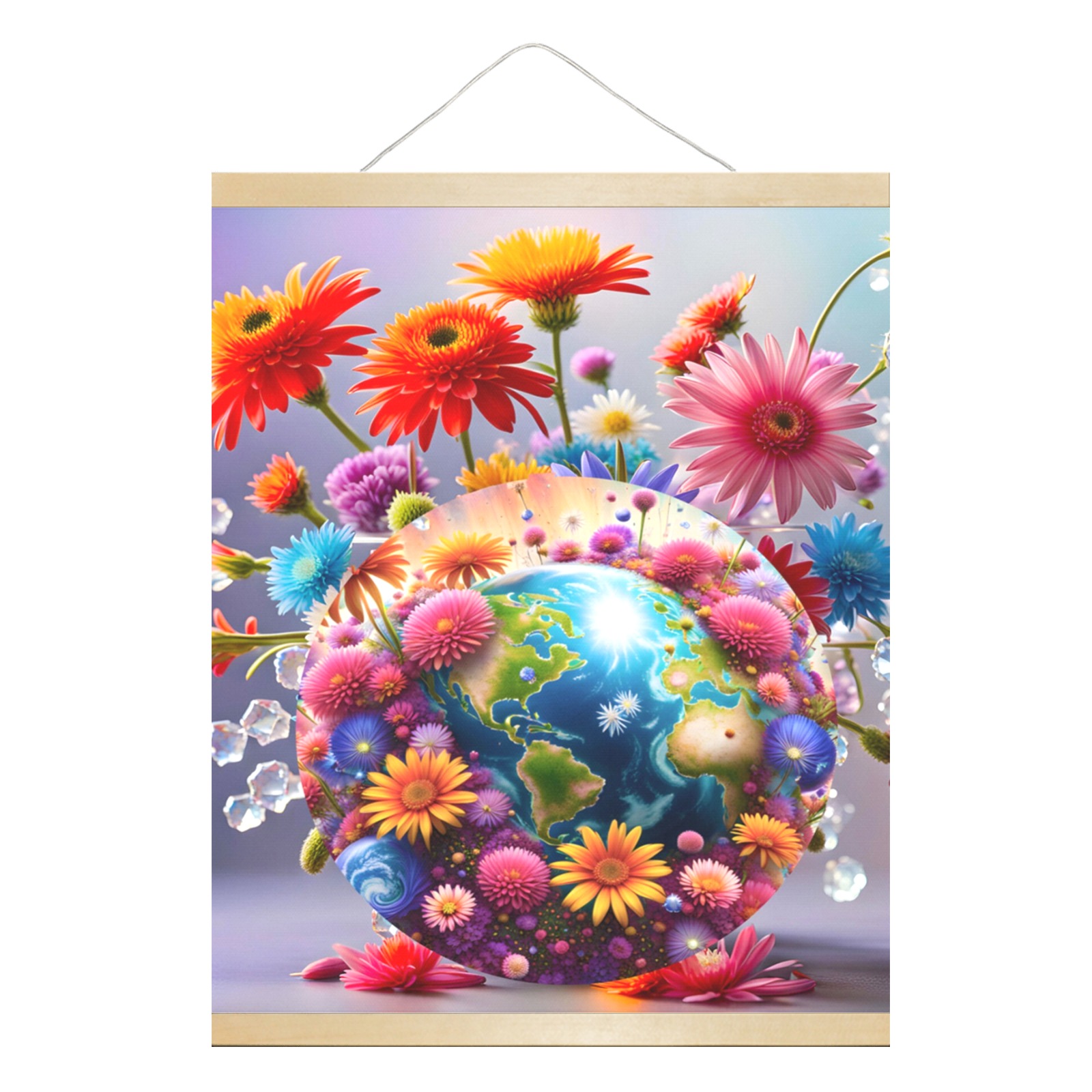 Planet Earth Hanging Poster 16"x20"