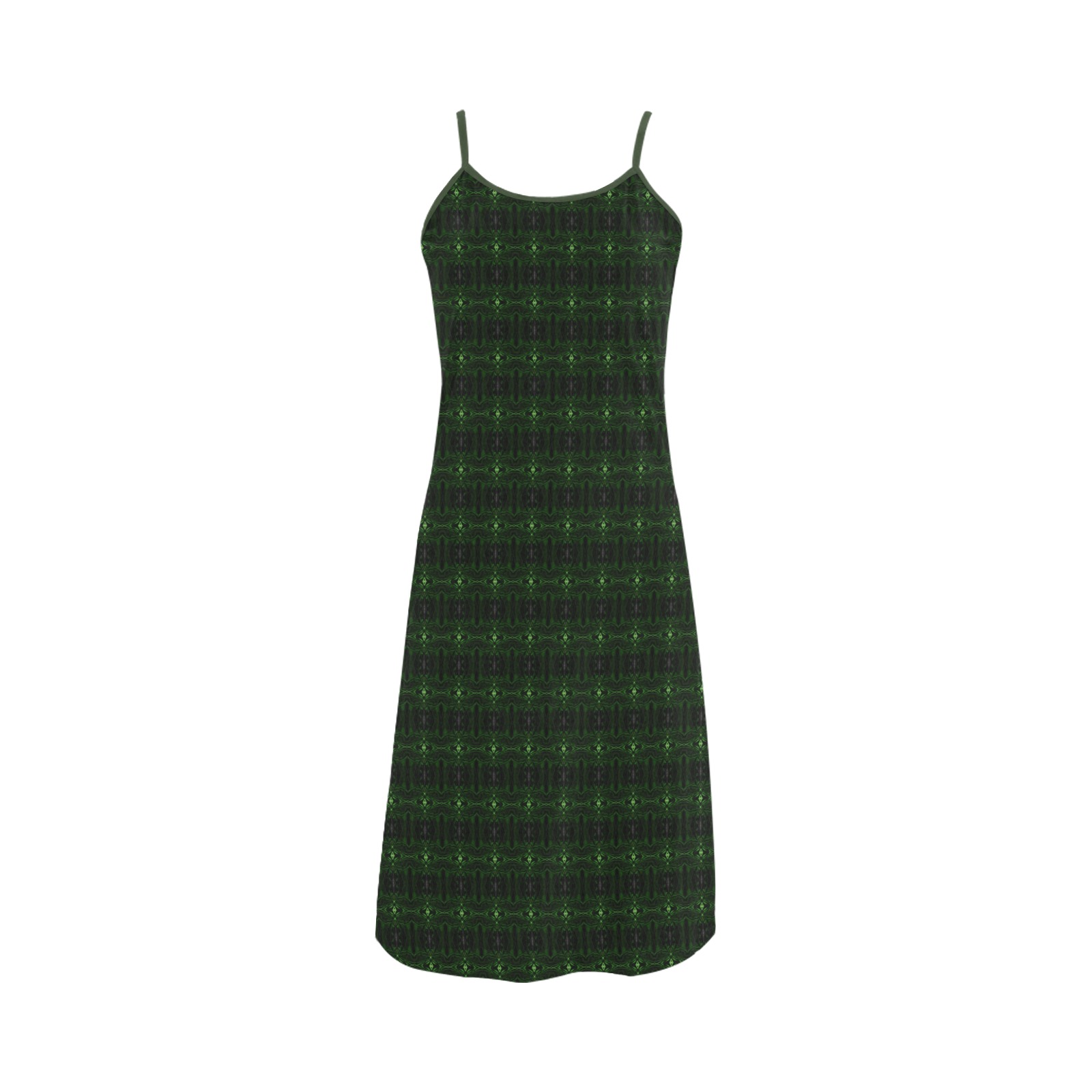 Green Glass Kaleidoscope Alcestis Slip Dress (Model D05)