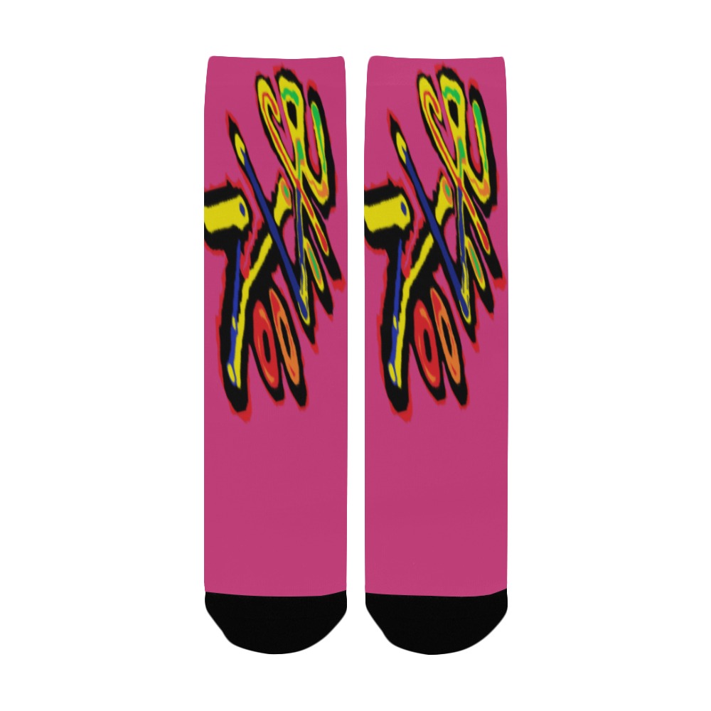 ZL.LOGO.htpnk Women's Custom Socks