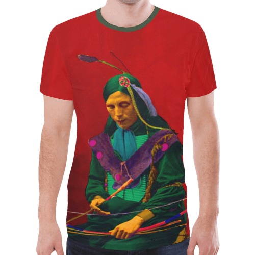Native American Cherokee Pop Art New All Over Print T-shirt for Men (Model T45)