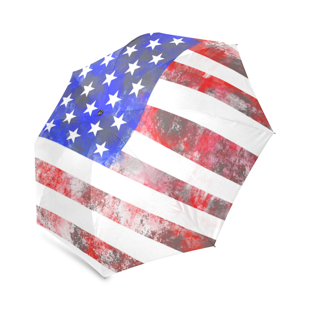 Extreme Grunge American Flag of the USA Foldable Umbrella (Model U01)