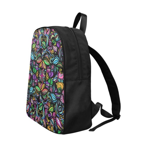 Whimsical Blooms Fabric School Backpack (Model 1682) (Large)