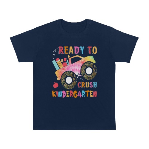 Ready to Crush Kindergarten First Day of School Men's T-Shirt in USA Size (Two Sides Printing)