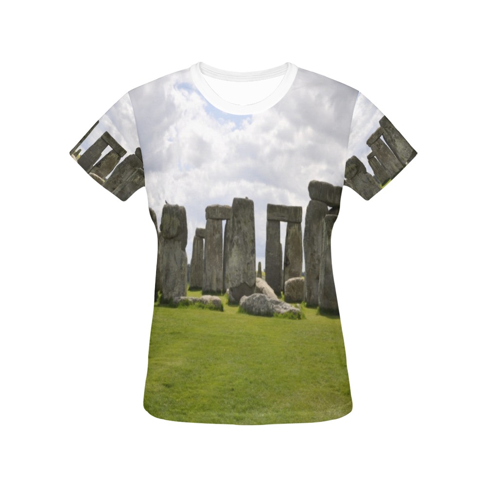 Stonehenge All Over Print T-Shirt for Women (USA Size) (Model T40)