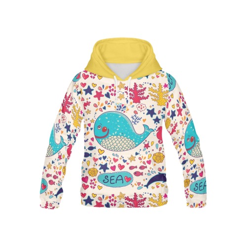 Under the Sea Hoodie All Over Print Hoodie for Kid (USA Size) (Model H13)