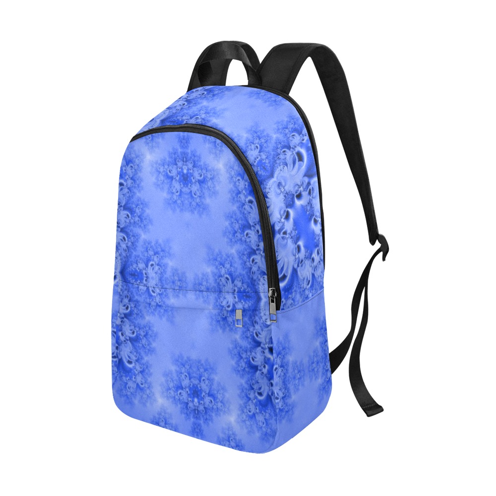 Blue Sky over the Bluebells Frost Fractal Fabric Backpack for Adult (Model 1659)