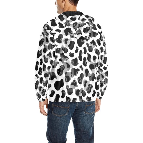 Cowhide by Artdream All Over Print Quilted Windbreaker for Men (Model H35)