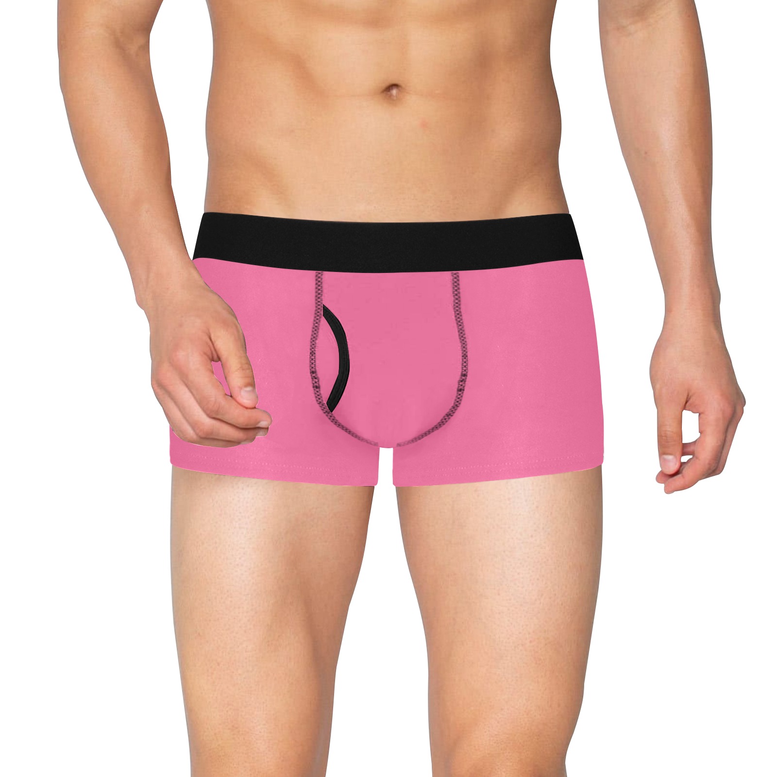 color French pink Men's Boxer Briefs with Fly (Model L49)
