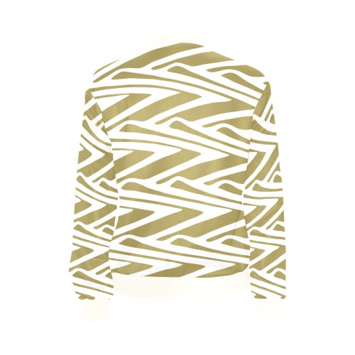 Bohemian geometrical white & beige All Over Print Bomber Jacket for Women (Model H36)
