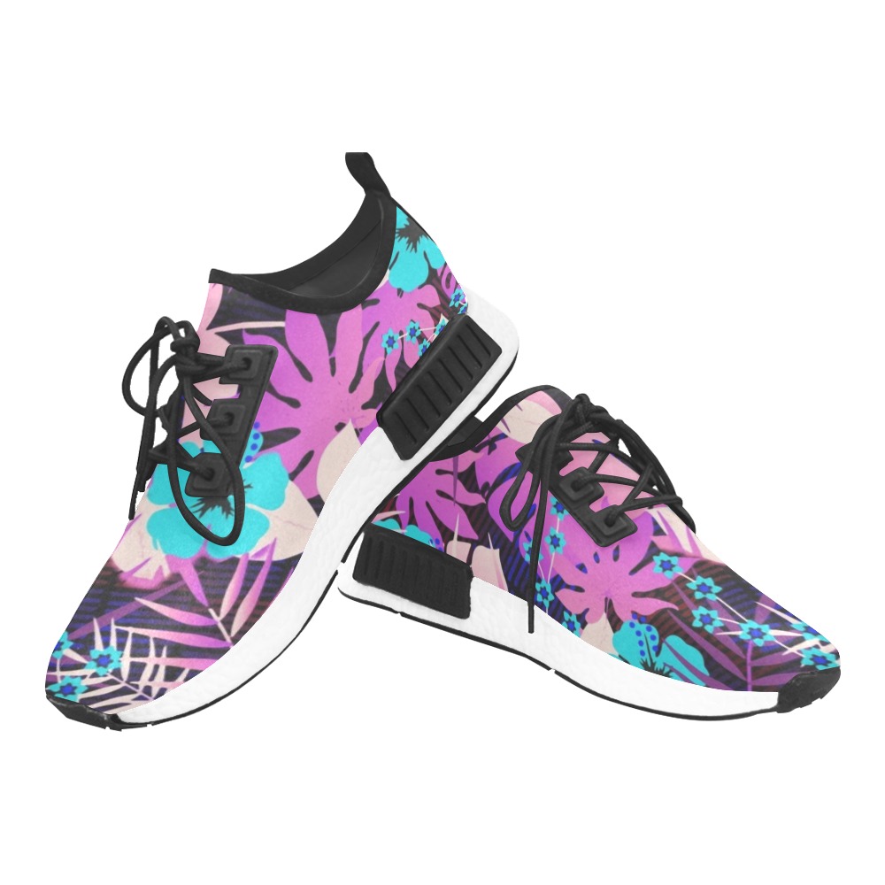 GROOVY FUNK THING FLORAL PURPLE Women’s Draco Running Shoes (Model 025)