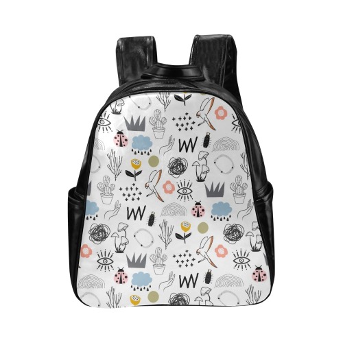 Doodle Multi-Pockets Backpack (Model 1636)