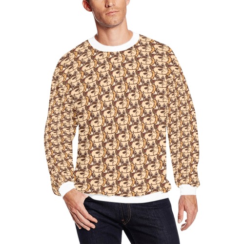 pattern (25) All Over Print Crewneck Sweatshirt for Men (Model H18)