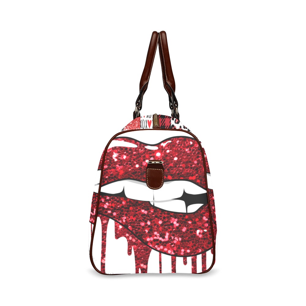 Dripping Lips Bag Travel Bag Waterproof Travel Bag/Large (Model 1639)