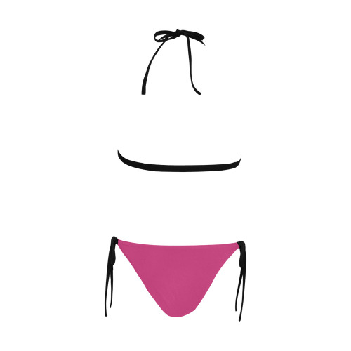 PINK Buckle Front Halter Bikini Swimsuit (Model S08)