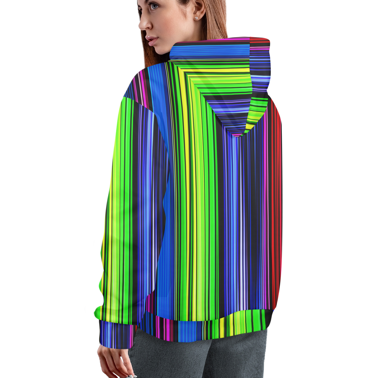 A Rainbow Of Stripes Women's All Over Print Hoodie (Model H61)