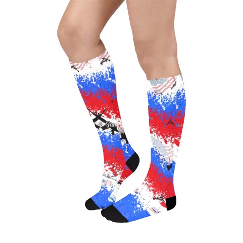 Girls n Guns patriot print Over-The-Calf Socks
