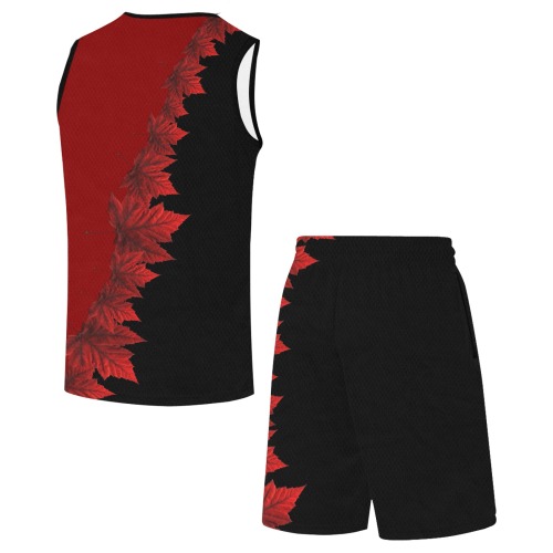 Canada Maple Leaf Team Basketball Uniform Basketball Uniform with Pocket