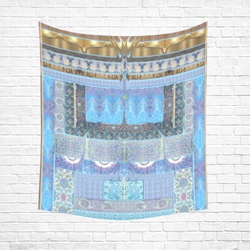 mosaic Cotton Linen Wall Tapestry 51"x 60"
