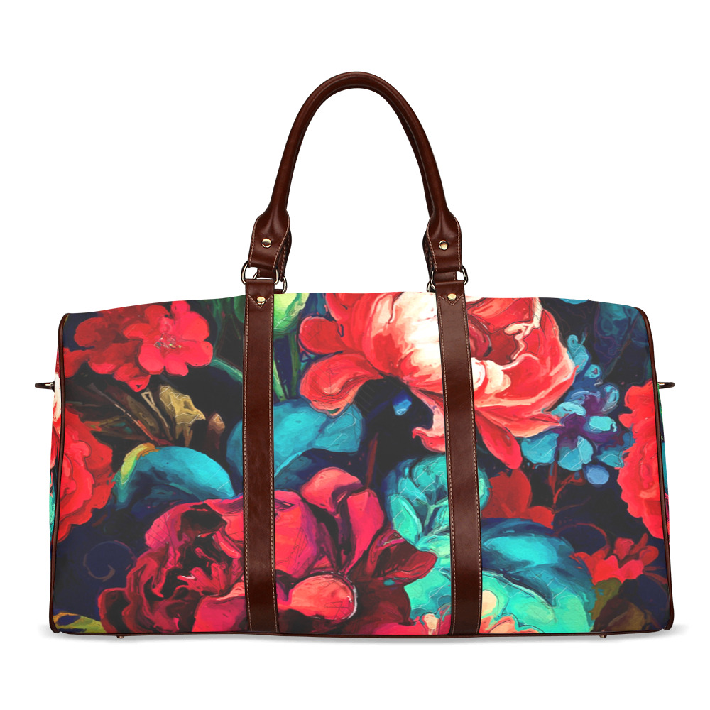 flowers botanic art (6) travel bag Waterproof Travel Bag/Large (Model 1639)