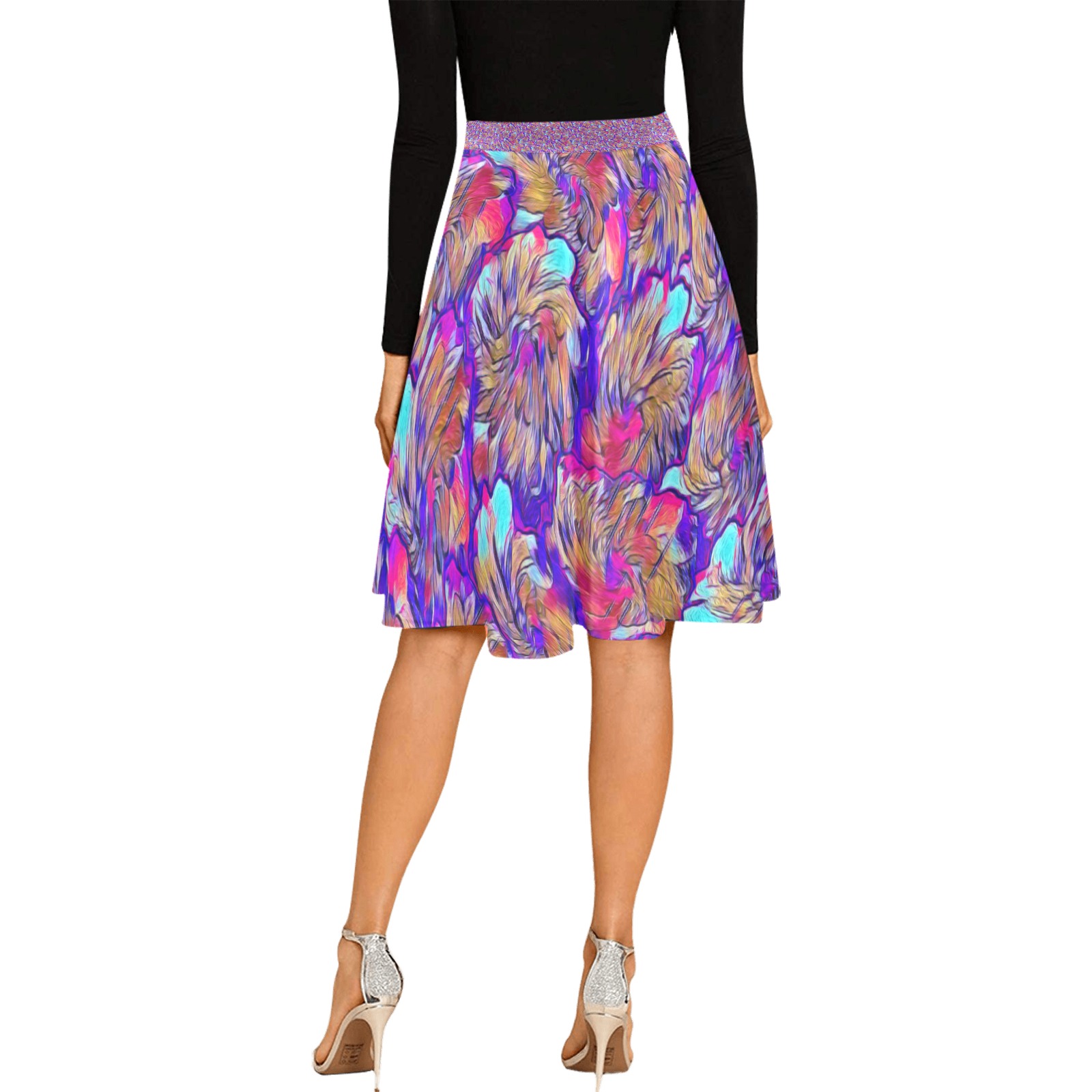 Sweetest Blossom Melete Pleated Midi Skirt (Model D15)