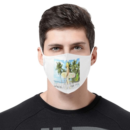 Aloha 01 3D Mouth Mask with Drawstring (Pack of 3) (Model M04)