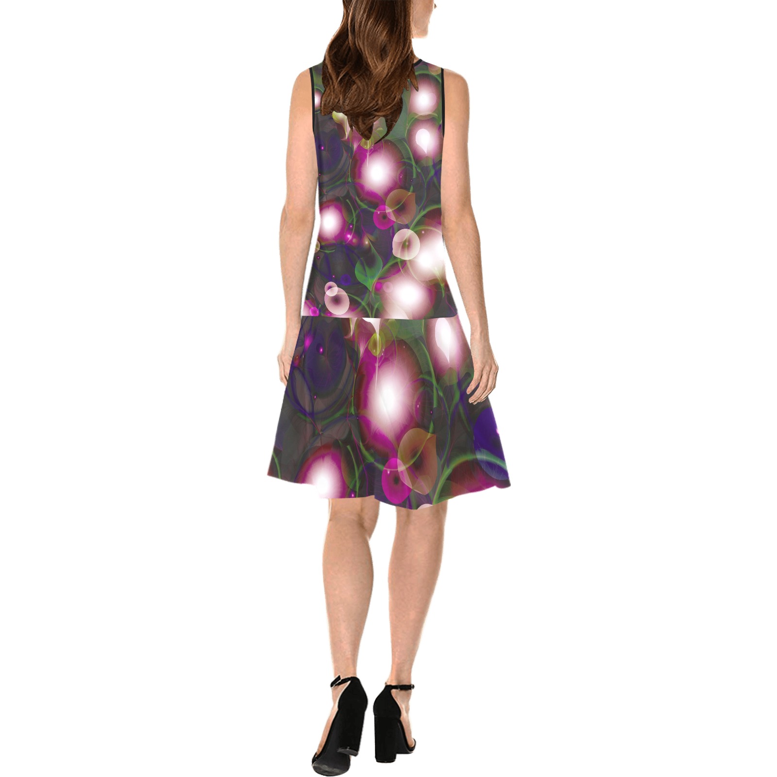 melting bubbles6 Sleeveless Splicing Shift Dress(Model D17)