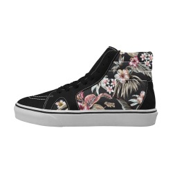 Dark retro jungle 94L Women's High Top Skateboarding Shoes (Model E001-1)