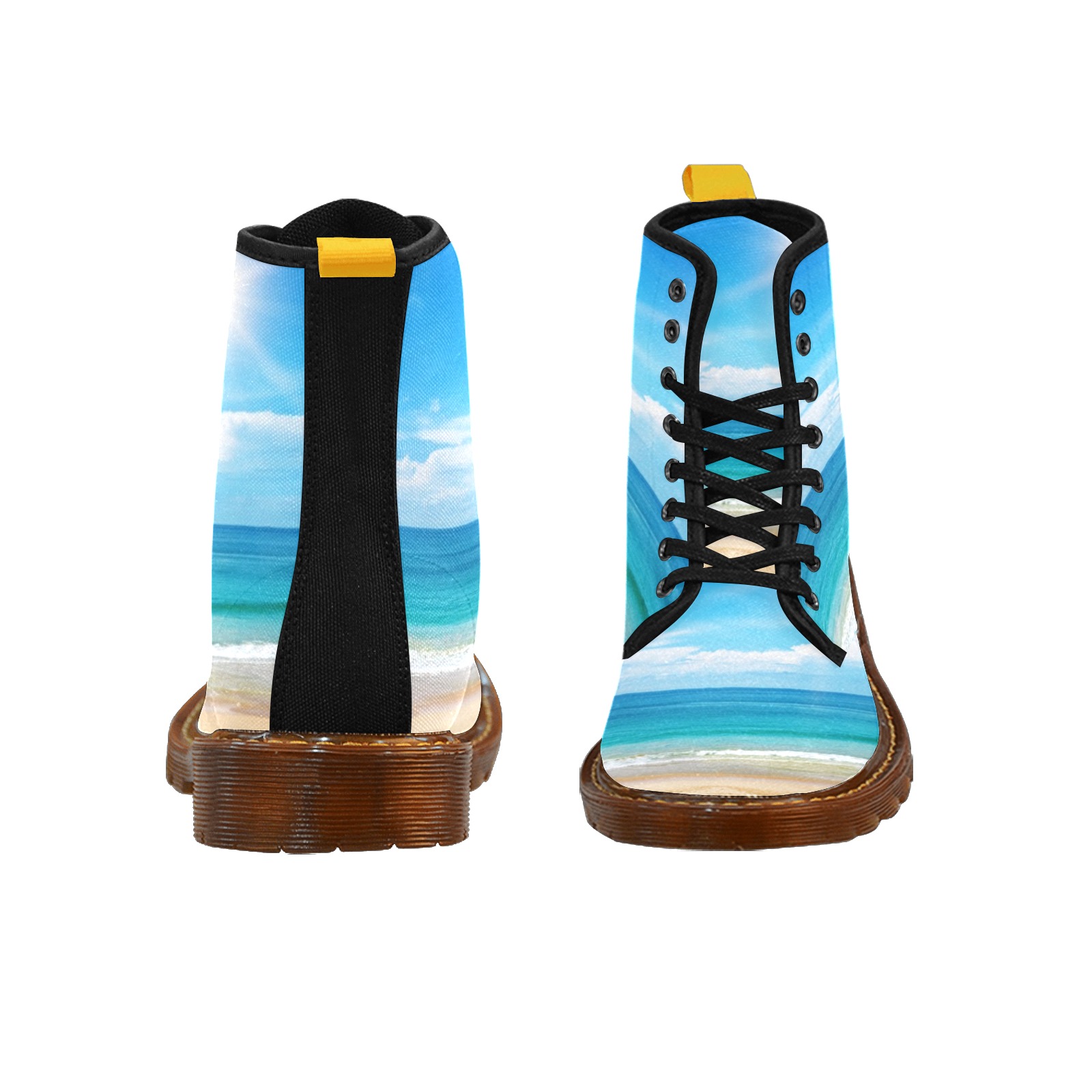 beautiful seascape Martin Boots For Women Model 1203H