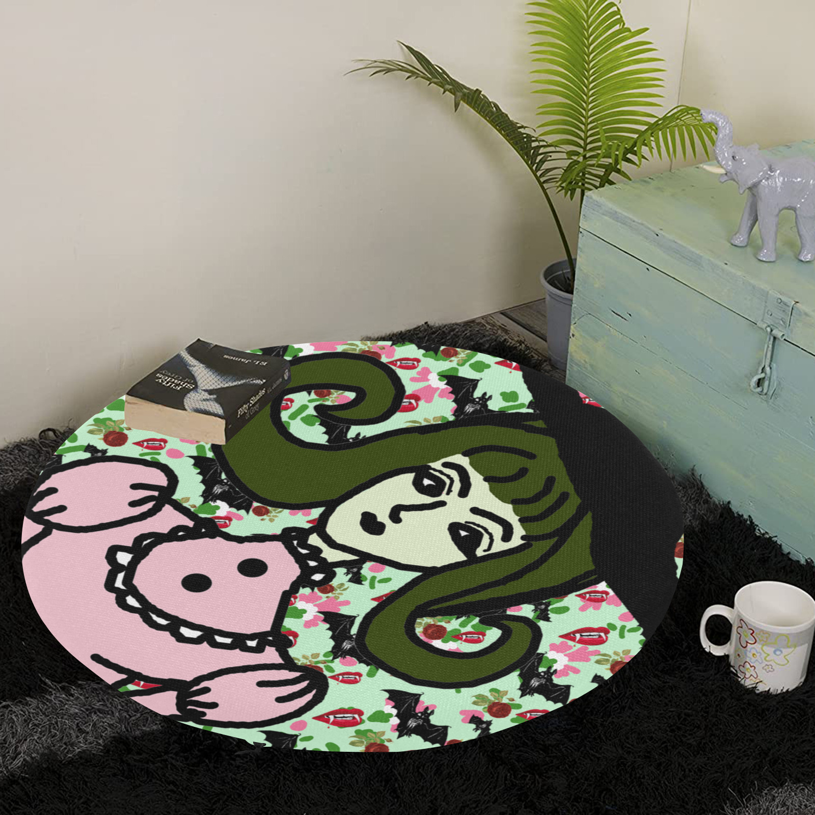 wicked witch wall Round Seat Cushion