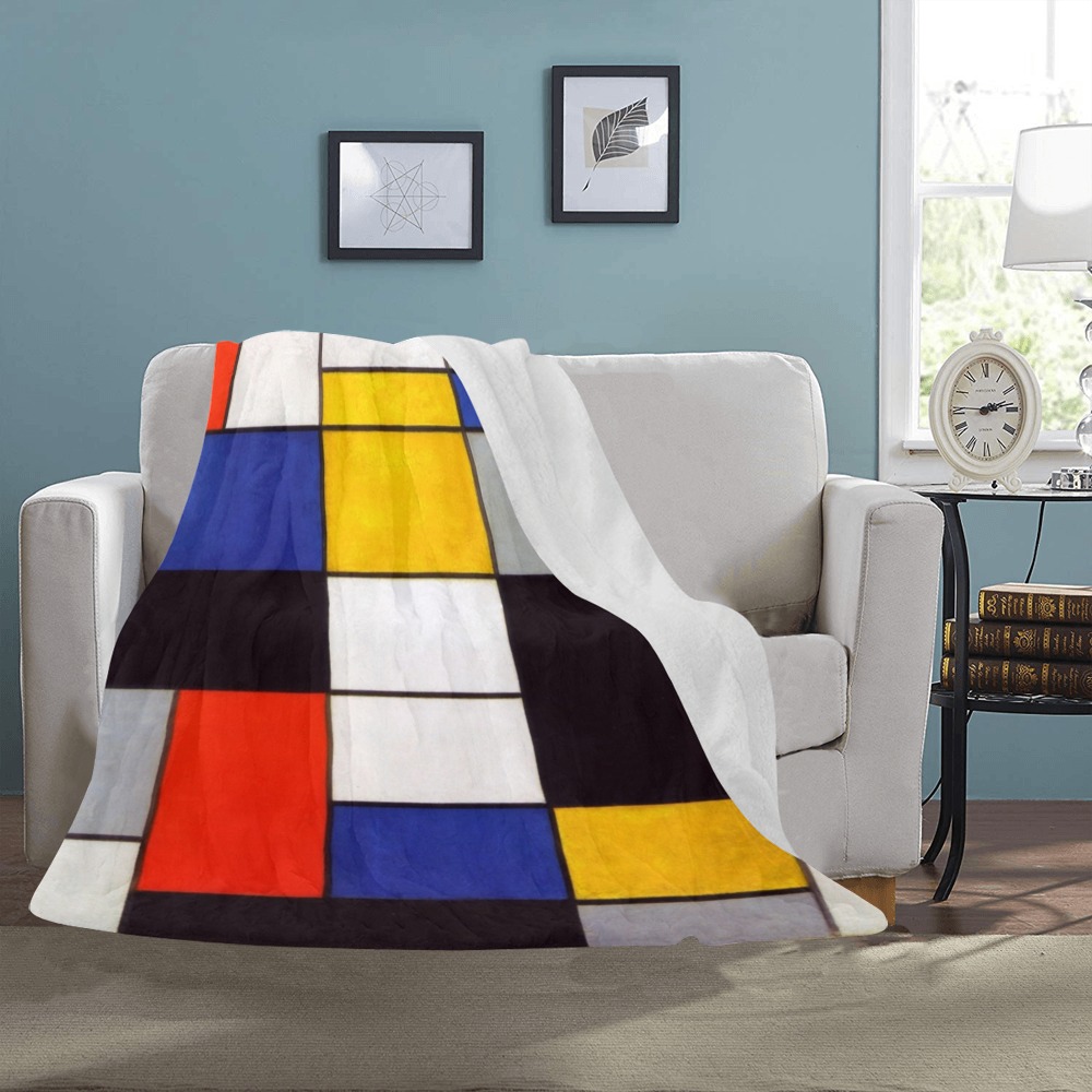 Composition A by Piet Mondrian Ultra-Soft Micro Fleece Blanket 50"x60"