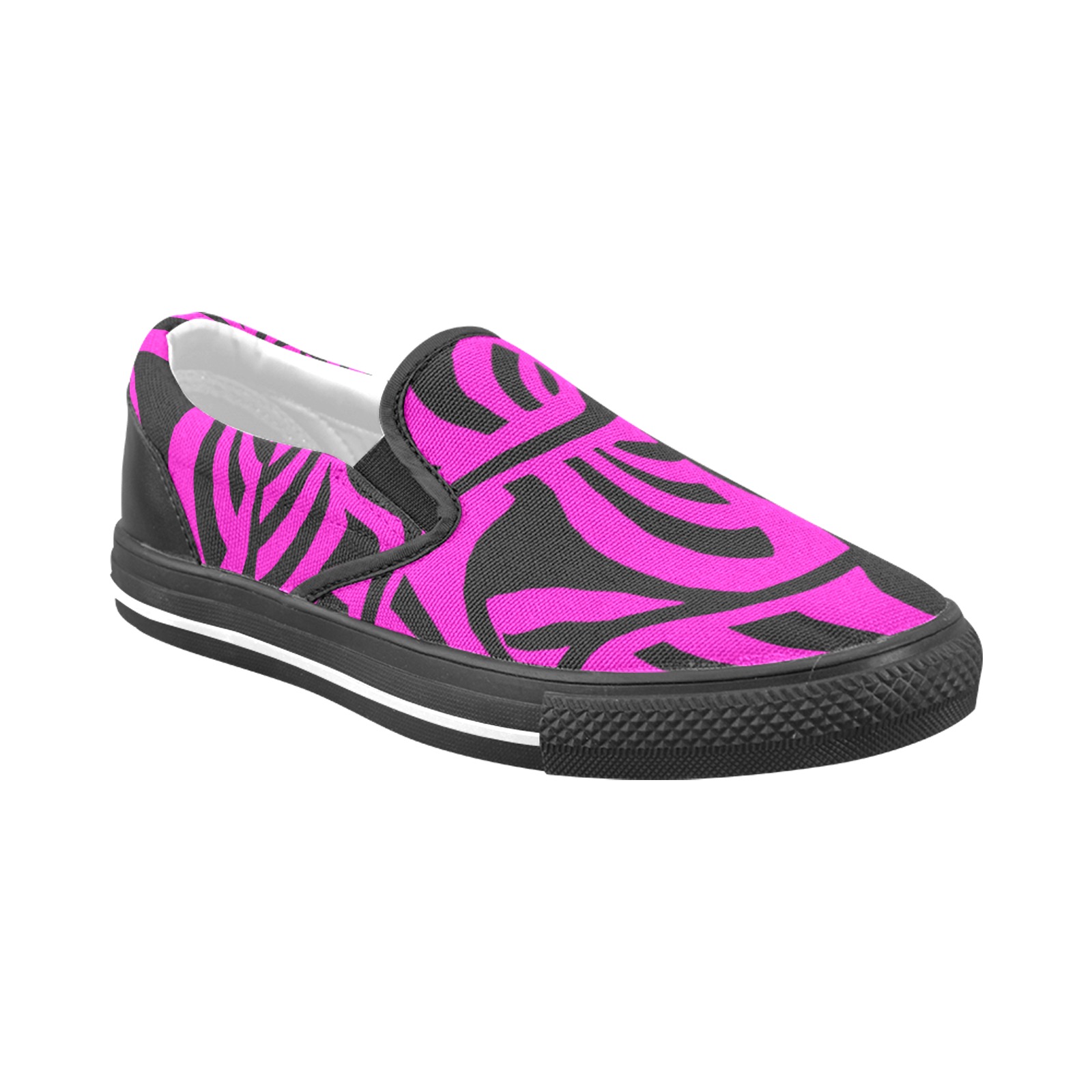 aaa pink Men's Unusual Slip-on Canvas Shoes (Model 019)