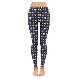 Halloween Stars Women's Low Rise Leggings (Invisible Stitch) (Model L05)