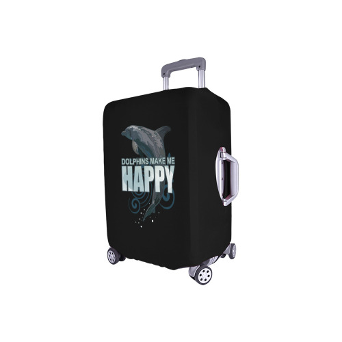 Dolphins Make Me Happy Luggage Cover/Small 18"-21"