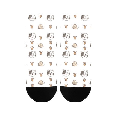 Cute Cat Seamless Pattern Women's Ankle Socks