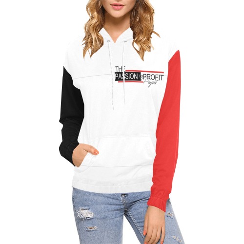 Passion To Profit All Over Print Hoodie for Women (USA Size) (Model H13)
