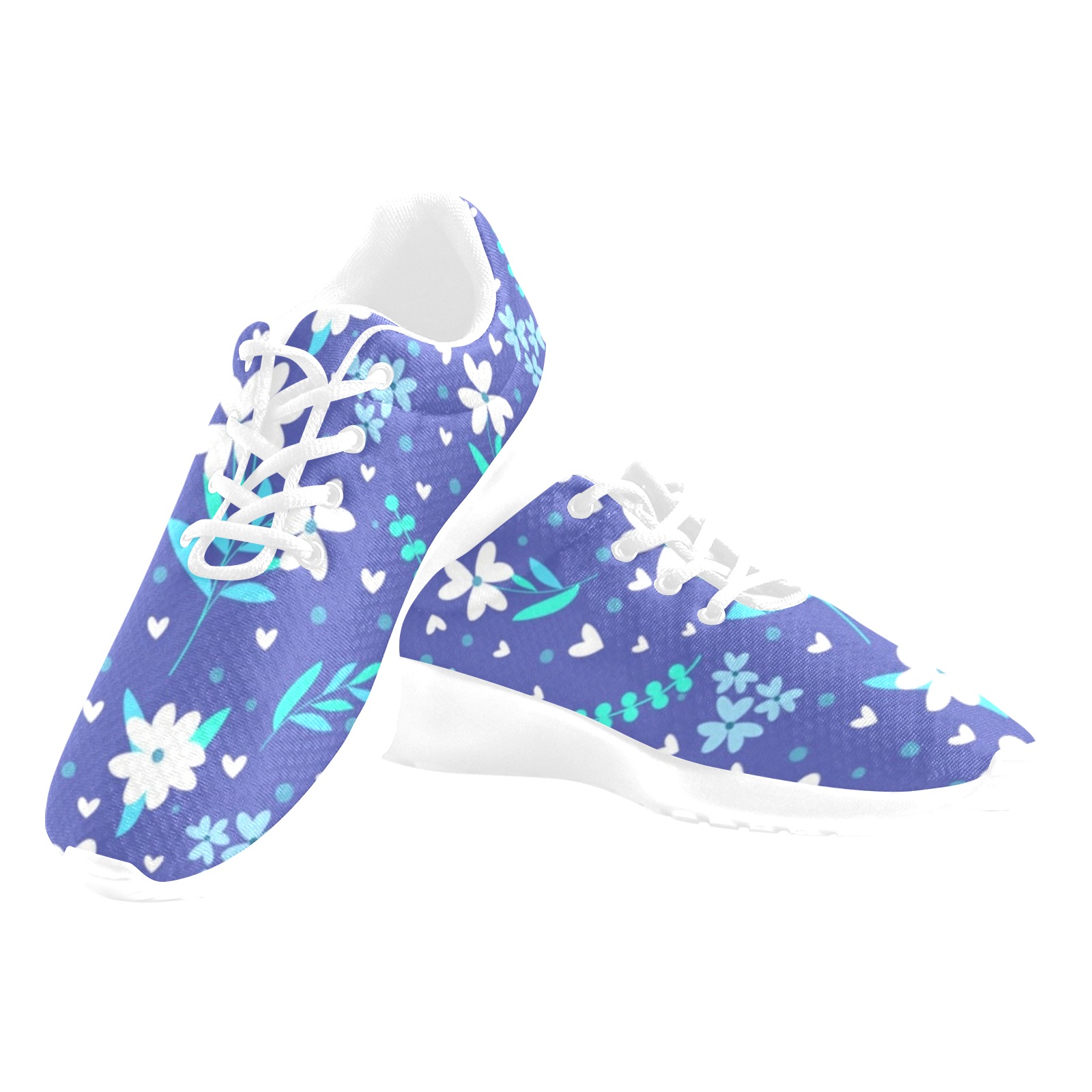 Ditsy Flowers Women's Athletic Shoes (Model 0200)