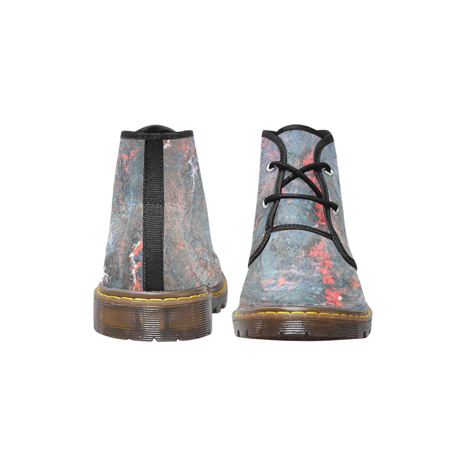 volcanic lava Men's Canvas Chukka Boots (Model 2402-1)